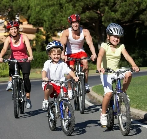 Family in bike best sale